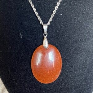 Elegant Goldstone Pendant Necklace